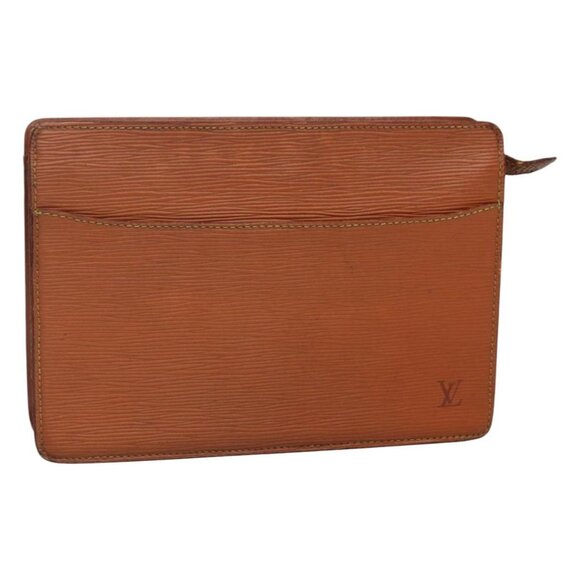 LOUIS VUITTON Epi Pochette Homme Clutch Bag Zipangu Gold M52528 LV Auth 116908 - Picture 1 of 16